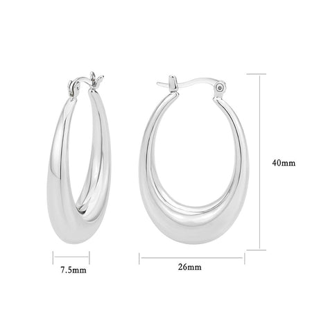 Imitation Rhodium Brass Earring with NoStone in No Stone