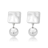 Imitation Rhodium Brass Earring with NoStone in No Stone