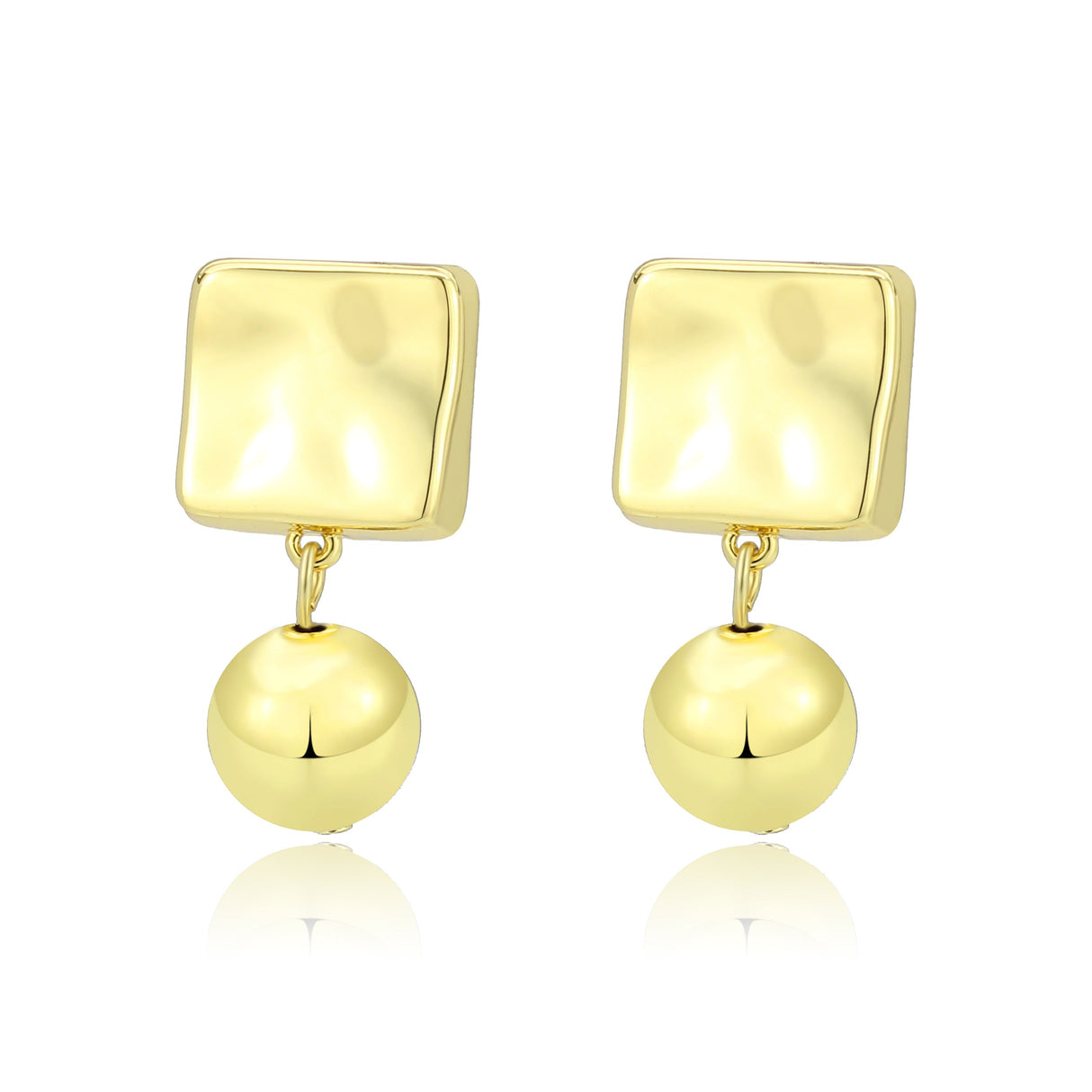 Flash Gold Brass Earring with NoStone in No Stone