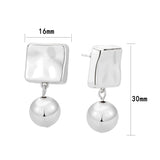 Imitation Rhodium Brass Earring with NoStone in No Stone