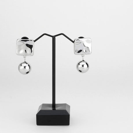 Imitation Rhodium Brass Earring with NoStone in No Stone