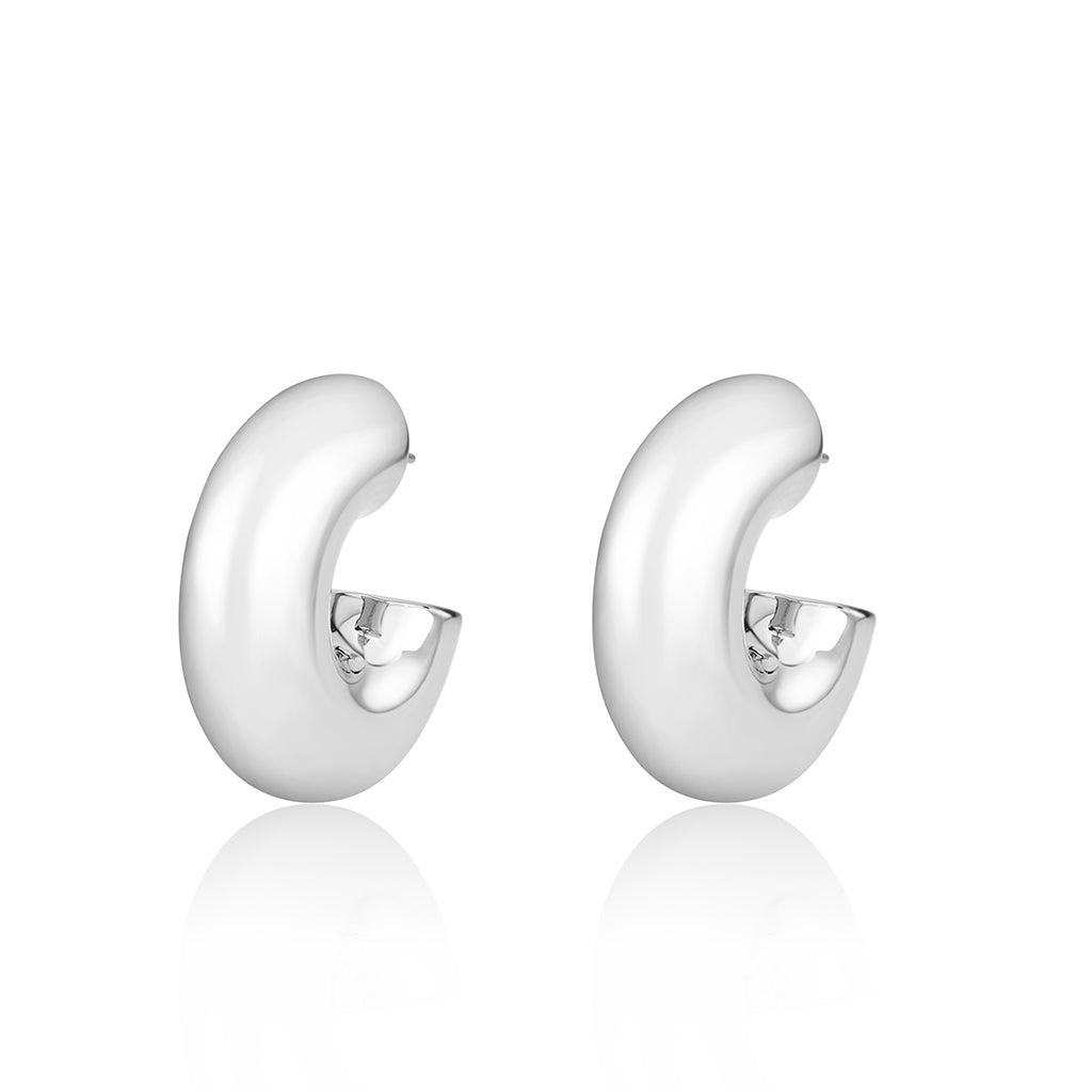 Imitation Rhodium Brass Earring with NoStone in No Stone