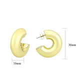 Flash Gold Brass Earring with NoStone in No Stone