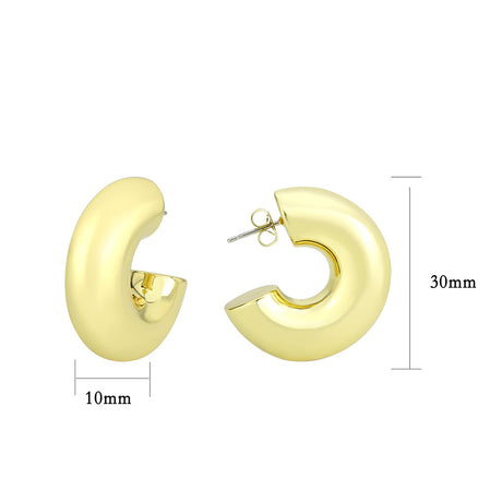 Flash Gold Brass Earring with NoStone in No Stone