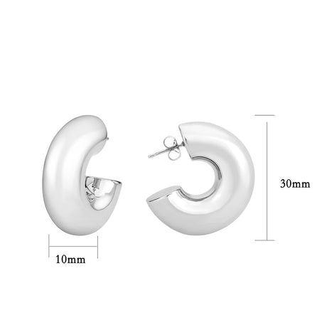 Imitation Rhodium Brass Earring with NoStone in No Stone
