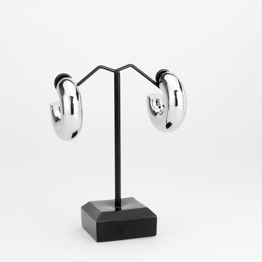 Imitation Rhodium Brass Earring with NoStone in No Stone