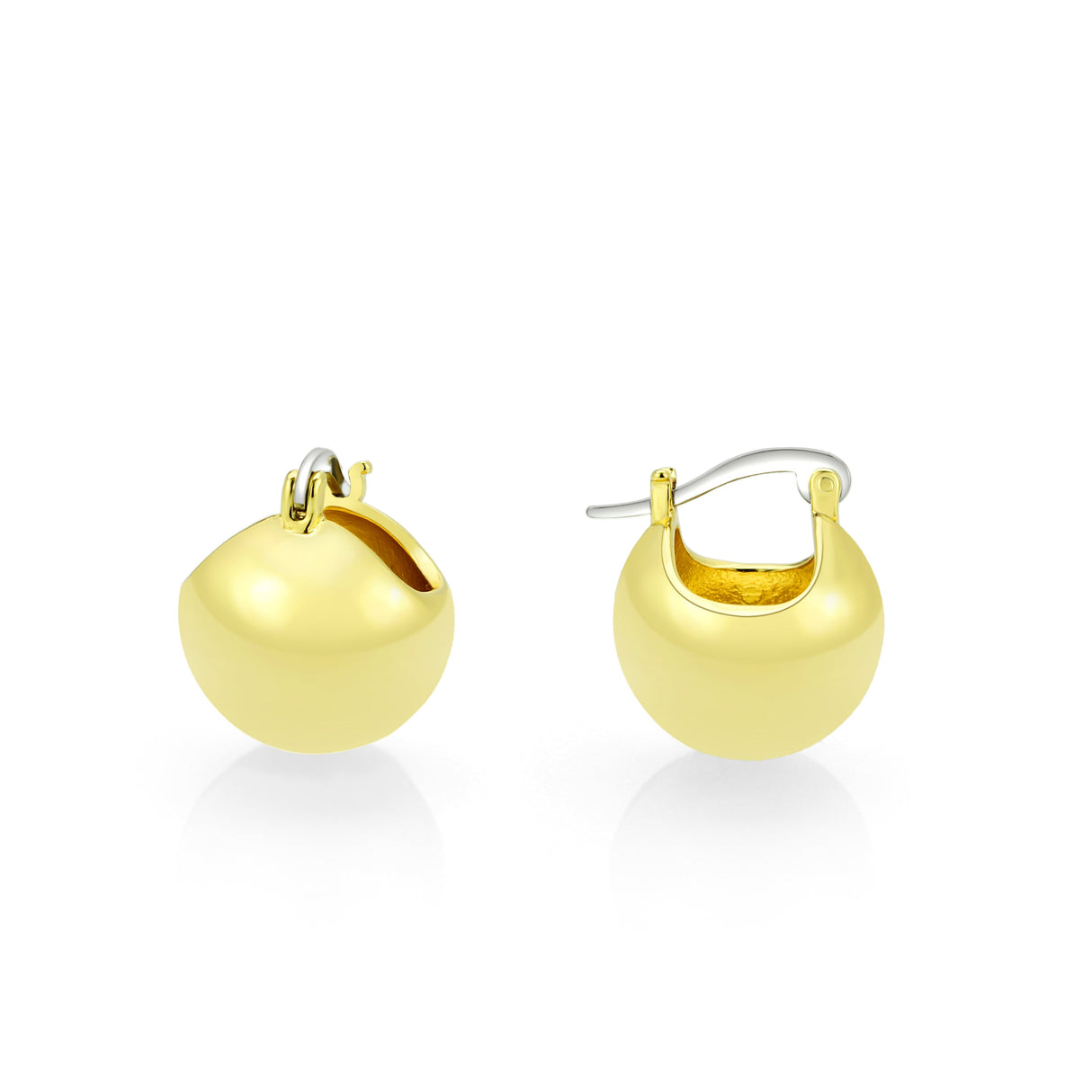 Flash Gold Brass Earring with NoStone in No Stone