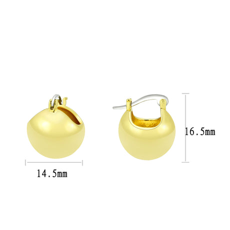 Flash Gold Brass Earring with NoStone in No Stone