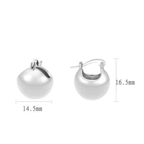 Imitation Rhodium Brass Earring with NoStone in No Stone