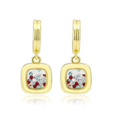 Flash Gold Brass Earring with AAA Grade CZ in MultiColor