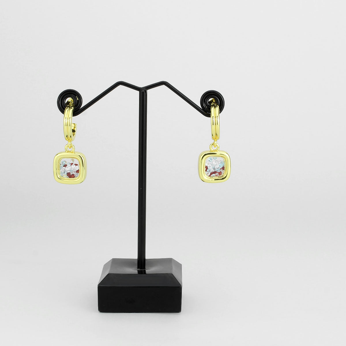 Flash Gold Brass Earring with AAA Grade CZ in MultiColor