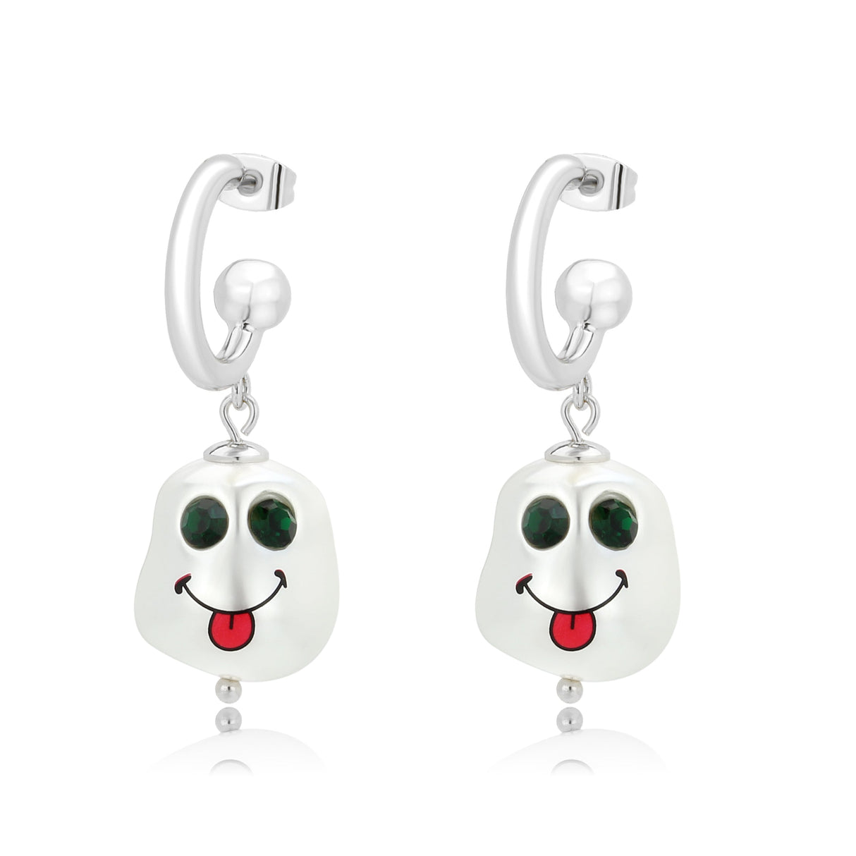 Imitation Rhodium Brass Earring with Synthetic in MultiColor