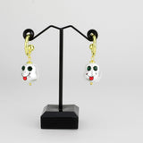 Flash Gold Brass Earring with Synthetic in MultiColor