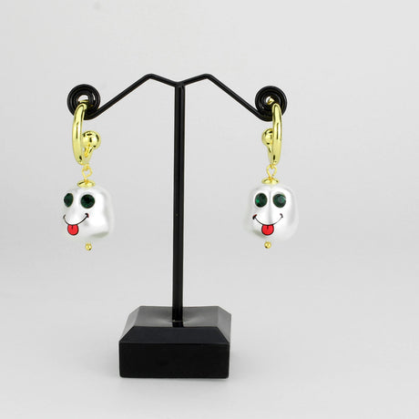 Flash Gold Brass Earring with Synthetic in MultiColor