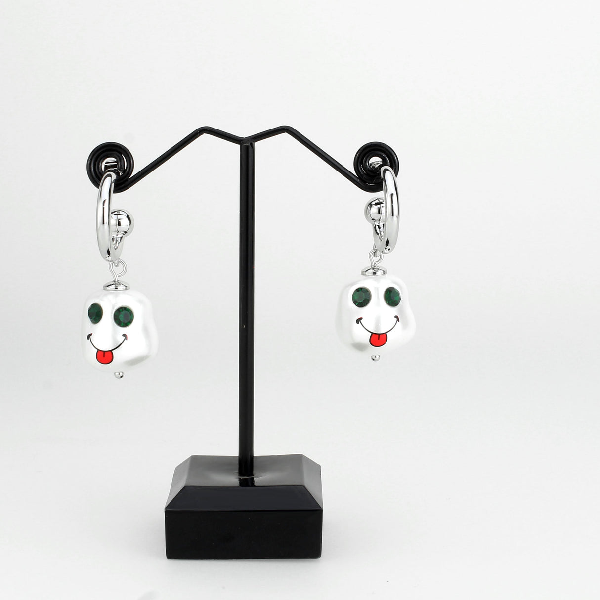 Imitation Rhodium Brass Earring with Synthetic in MultiColor