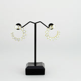 Flash Gold Brass Earring with AAA Grade CZ in Clear