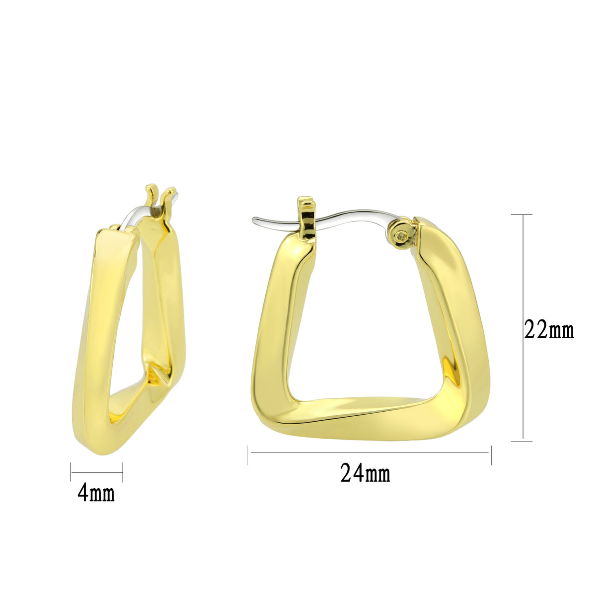 Flash Gold Brass Earring with NoStone in No Stone