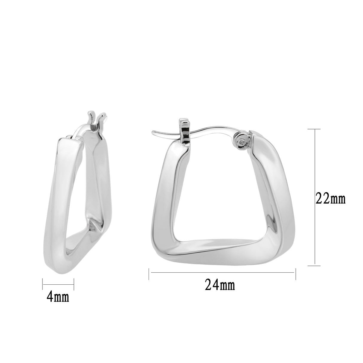 Imitation Rhodium Brass Earring with NoStone in No Stone