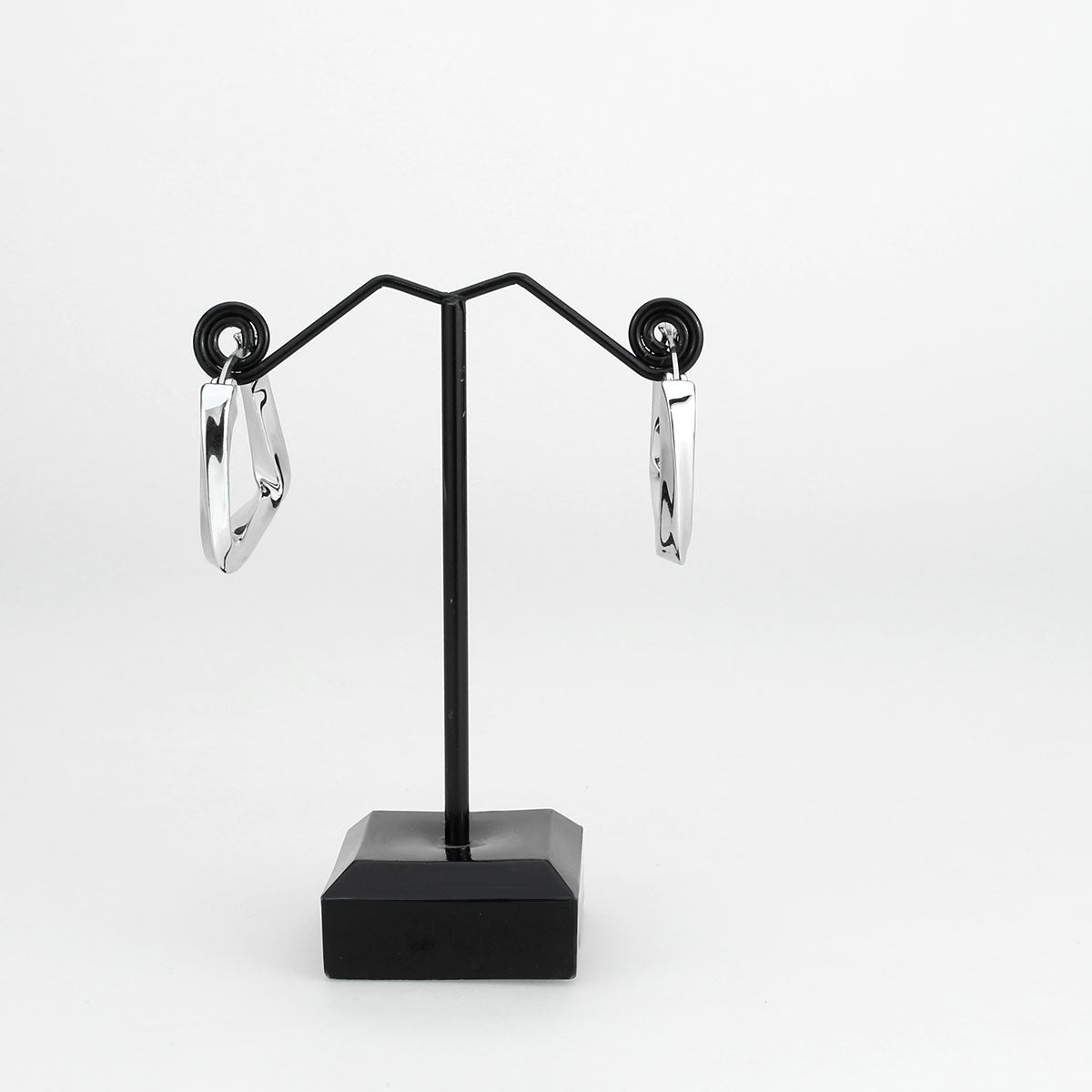 Imitation Rhodium Brass Earring with NoStone in No Stone