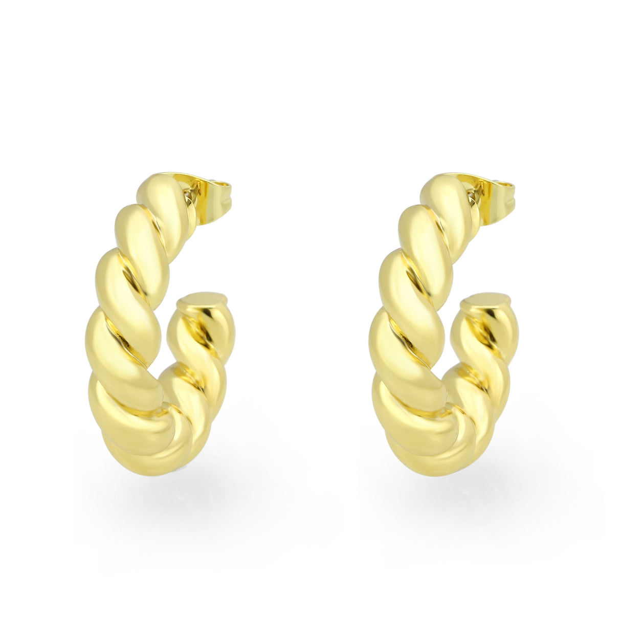 Flash Gold Brass Earring with NoStone in No Stone