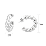 Imitation Rhodium Brass Earring with NoStone in No Stone
