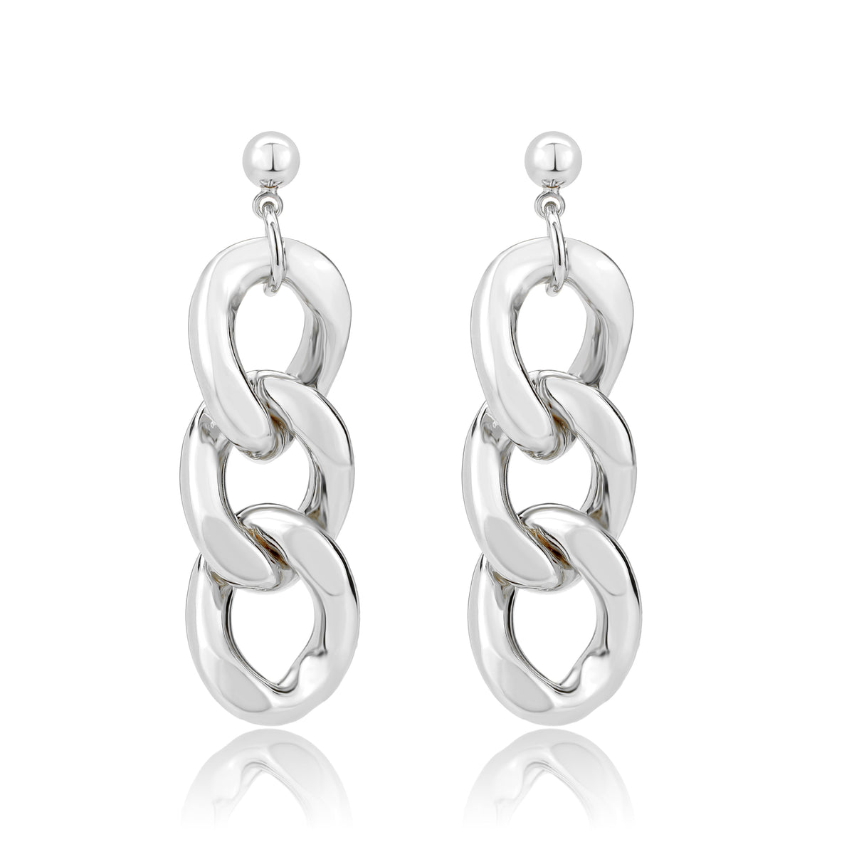 Imitation Rhodium Brass Earring with NoStone in No Stone