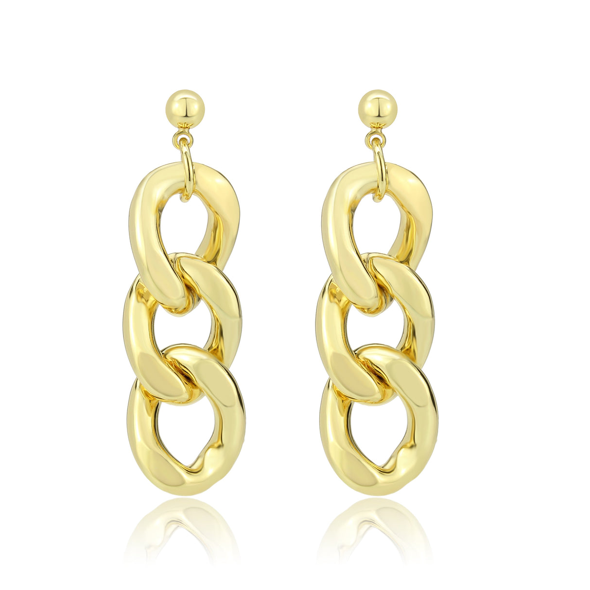 Flash Gold Brass Earring with NoStone in No Stone