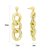 Flash Gold Brass Earring with NoStone in No Stone