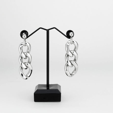 Imitation Rhodium Brass Earring with NoStone in No Stone