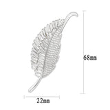 Imitation Rhodium Brass Brooches with AAA Grade CZ in Clear