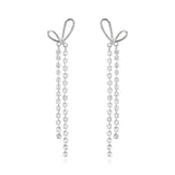 Imitation Rhodium Brass Earring with Top Grade Crystal in Clear