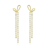 Flash Gold Brass Earring with Top Grade Crystal in Clear