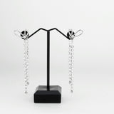 Imitation Rhodium Brass Earring with Top Grade Crystal in Clear
