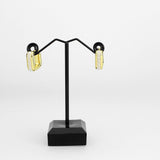 Flash Gold Brass Earring with Synthetic in White