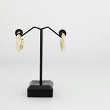 Flash Gold Brass Earring with Synthetic in White