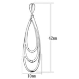 Rhodium Brass Earrings with No Stone