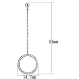 Rhodium Brass Earrings with AAA Grade CZ  in Clear