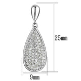 Rhodium Brass Earrings with AAA Grade CZ  in Clear