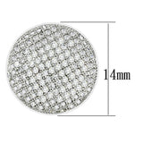 Rhodium Brass Earrings with AAA Grade CZ  in Clear