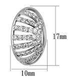Rhodium Brass Earrings with AAA Grade CZ  in Clear