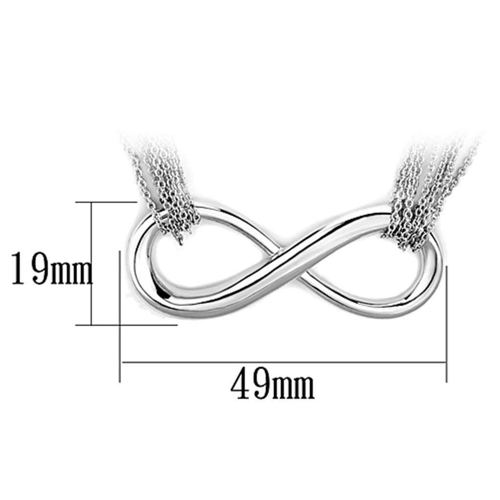 Rhodium Brass Necklace with No Stone