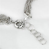 Rhodium Brass Necklace with No Stone