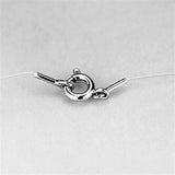 Rhodium Brass Necklace with AAA Grade CZ  in Clear