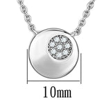 3W431 Rhodium Brass Necklace with AAA Grade CZ in Clear