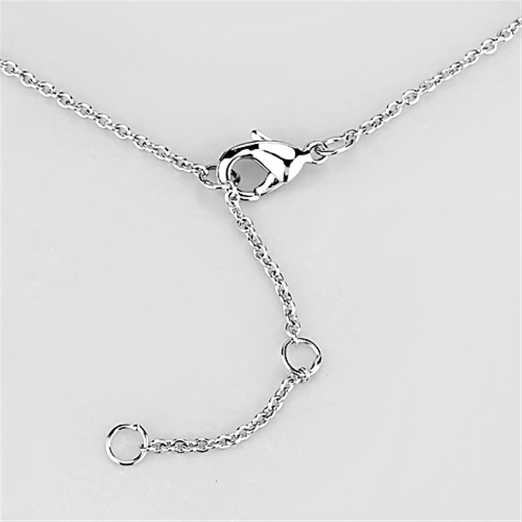Rhodium + Ruthenium Brass Necklace with AAA Grade CZ  in Black Diamond
