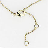 Gold+Rhodium Brass Necklace with AAA Grade CZ  in Clear