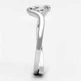 Rhodium Brass Ring with AAA Grade CZ  in Clear