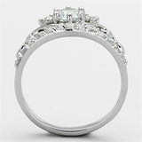 Rhodium Brass Ring with Top Grade Crystal  in Clear