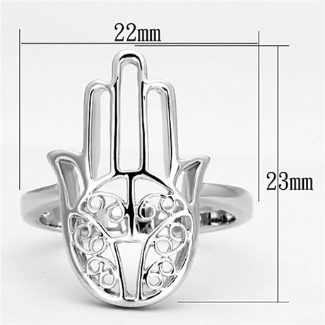 Rhodium Brass Ring with No Stone