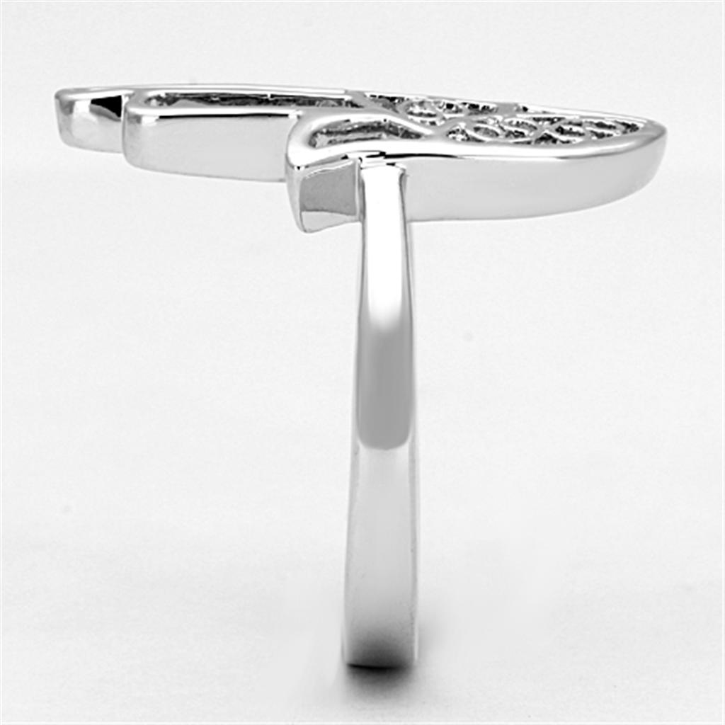 Rhodium Brass Ring with No Stone